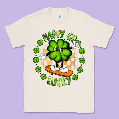 Happy Go Lucky Classic Tee Designed By Artiststas