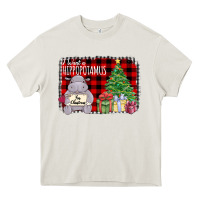 Cream I Want Hippopotamus For Christmas Heavy Core Tee - Bettercallsaul