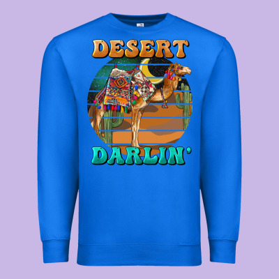 Desert Darling Camel Premium Sweatshirt Designed By Barkaloodesign