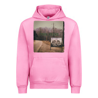 Fuchsia Pink Twin Peaks City Limits Welcome Sign Vintage Urban Hoodie - longCreatives