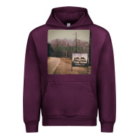 Mauve Wine Twin Peaks City Limits Welcome Sign Vintage Urban Hoodie - longCreatives