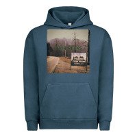 Pigment Midnight Navy Twin Peaks City Limits Welcome Sign Vintage Urban Hoodie - longCreatives