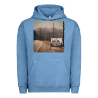 Pigment Pebble Blue Twin Peaks City Limits Welcome Sign Vintage Urban Hoodie - longCreatives