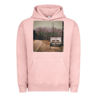 Pigment Salmon Twin Peaks City Limits Welcome Sign Vintage Urban Hoodie - longCreatives