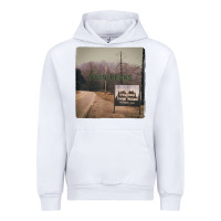 White Twin Peaks City Limits Welcome Sign Vintage Urban Hoodie - longCreatives