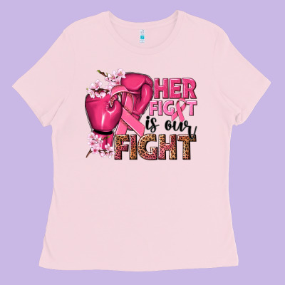 Her Fight Is Our Fight Ladies Tee Designed By Nancycooperartshop