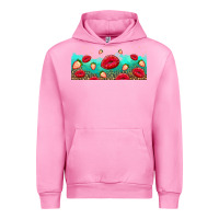 Fuchsia Pink lips and strawberries Urban Hoodie - AdoDesignShop