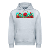 Heather Grey lips and strawberries Urban Hoodie - AdoDesignShop