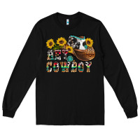 Black hey cowbow Long Sleeve Tee - OliviaCreatesArt
