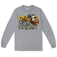 Heather Grey hey cowbow Long Sleeve Tee - OliviaCreatesArt