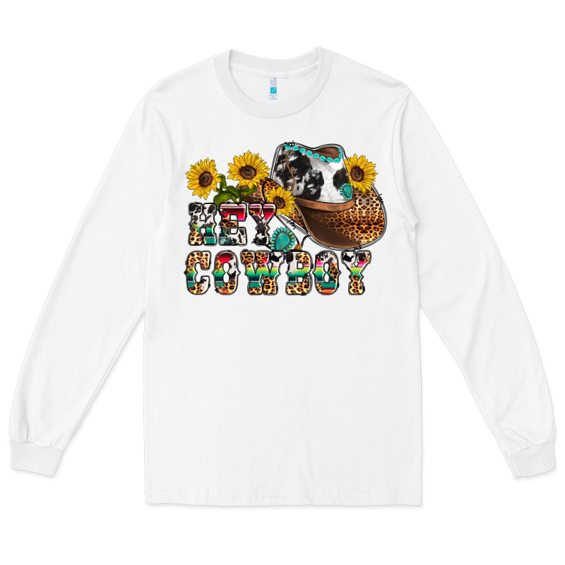 Hey Cowbow Long Sleeve Tee by OliviaCreatesArt | Teevron