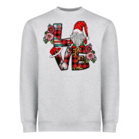 Heather Grey Love Gnome Heavyweight Sweatshirt - SublimationCraftShop