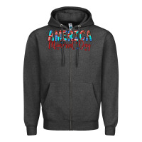 Charcoal Heather america memorial day Zipper Hoodie - Artiststas
