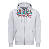 Heather Grey america memorial day Zipper Hoodie - Artiststas