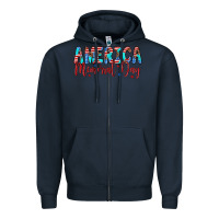 Navy america memorial day Zipper Hoodie - Artiststas