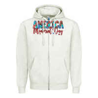 Oatmeal Heather america memorial day Zipper Hoodie - Artiststas