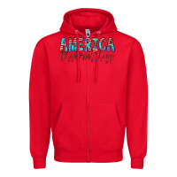 Red america memorial day Zipper Hoodie - Artiststas