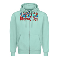 Seafoam america memorial day Zipper Hoodie - Artiststas