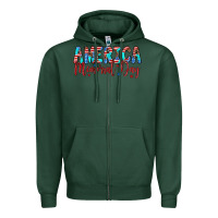 Sports Green america memorial day Zipper Hoodie - Artiststas