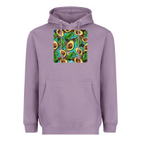 Lavender avacado with turquoise and leopard background mug coaster Heavyweight Hoodie - BarkalooDesign