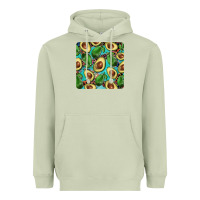 Matcha avacado with turquoise and leopard background mug coaster Heavyweight Hoodie - BarkalooDesign
