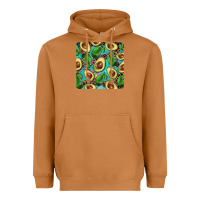 Meerkat avacado with turquoise and leopard background mug coaster Heavyweight Hoodie - BarkalooDesign