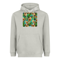 Moon Dust avacado with turquoise and leopard background mug coaster Heavyweight Hoodie - BarkalooDesign