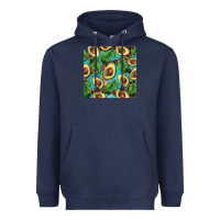 Navy avacado with turquoise and leopard background mug coaster Heavyweight Hoodie - BarkalooDesign