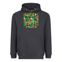 Smoke avacado with turquoise and leopard background mug coaster Heavyweight Hoodie - BarkalooDesign