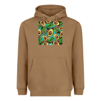 Toasted Coconut avacado with turquoise and leopard background mug coaster Heavyweight Hoodie - BarkalooDesign