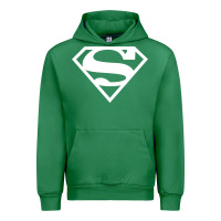 Emerald Supergirl White & Pink Shield Urban Hoodie - longCreatives