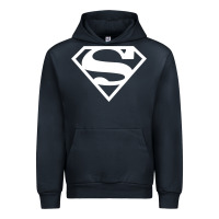 Navy Supergirl White & Pink Shield Urban Hoodie - longCreatives