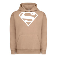 Pigment Burro Supergirl White & Pink Shield Urban Hoodie - longCreatives