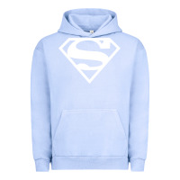 Pigment Grape Ice Supergirl White & Pink Shield Urban Hoodie - longCreatives