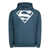 Pigment Midnight Navy Supergirl White & Pink Shield Urban Hoodie - longCreatives