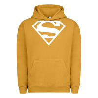 Pigment Peanut Butter Supergirl White & Pink Shield Urban Hoodie - longCreatives