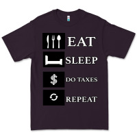 Plum Tax Day Eat Sleep Do Taxes Repeat Gift Premium Tee - Bettercallsaul