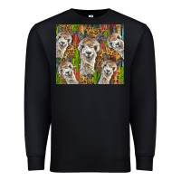 Black alpaca Premium Sweatshirt - BarkalooDesign