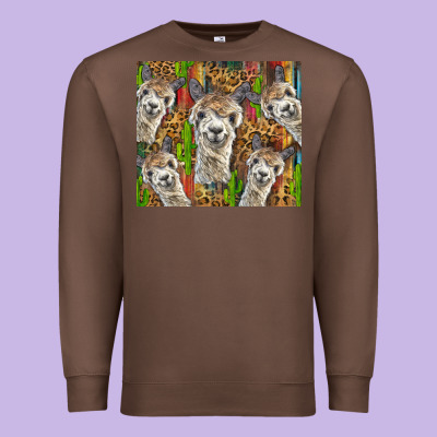 Alpaca Premium Sweatshirt Designed By Barkaloodesign