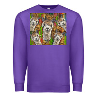 Purple alpaca Premium Sweatshirt - BarkalooDesign