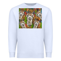 White alpaca Premium Sweatshirt - BarkalooDesign