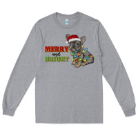 Merry And Bright French Bulldog Long Sleeve Tee | Teevron