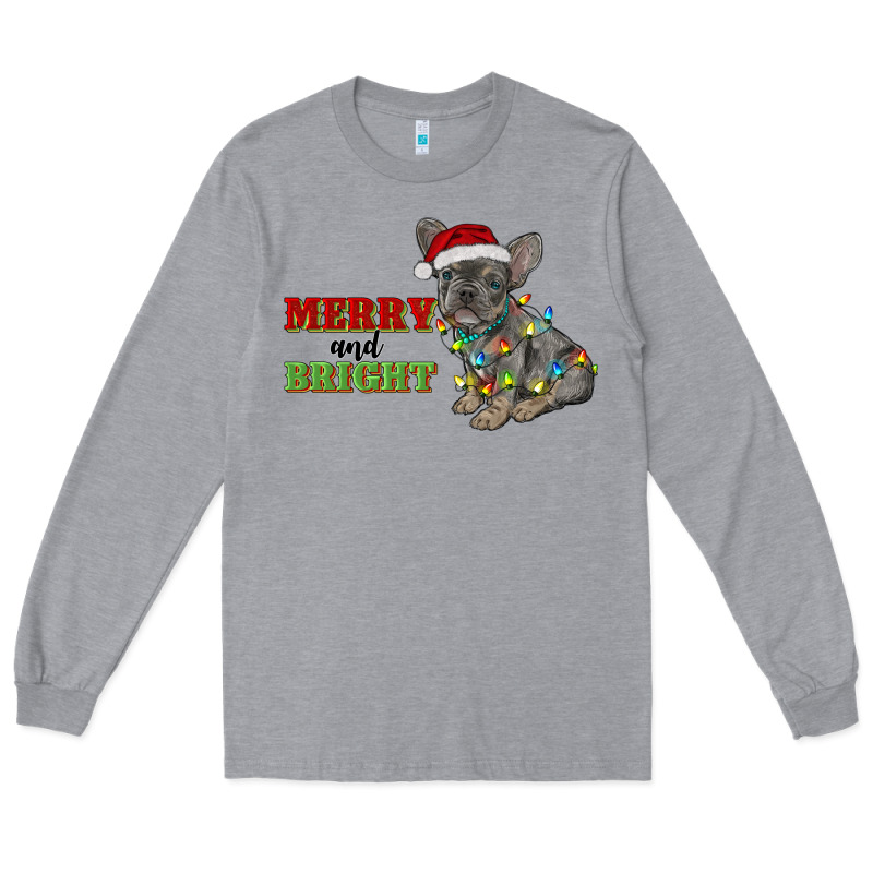 Merry And Bright French Bulldog Long Sleeve Tee by RanaPortraitStore | Teevron
