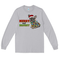 Moon Dust merry and bright french bulldog Long Sleeve Tee - RanaPortraitStore