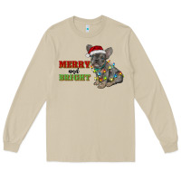 Mushroom merry and bright french bulldog Long Sleeve Tee - RanaPortraitStore