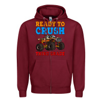 Burgundy ready to crush third grade Zipper Hoodie - Artiststas
