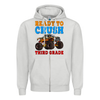 Dove Grey ready to crush third grade Zipper Hoodie - Artiststas