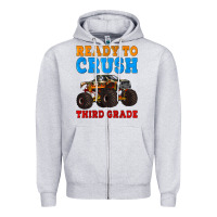 Heather Grey ready to crush third grade Zipper Hoodie - Artiststas