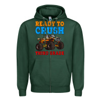 Sports Green ready to crush third grade Zipper Hoodie - Artiststas