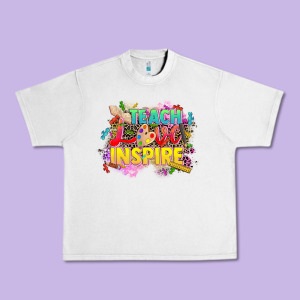 Teach Love Inspire Urban Heavy Tee Designed By Cowgirlartshop